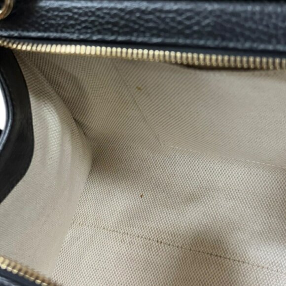 GUCCI Black Leather Shoulder Bag - Picture 7 of 8